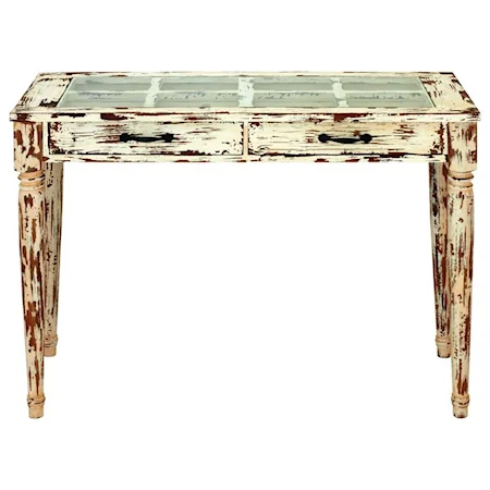 Wood/Glass Console Table